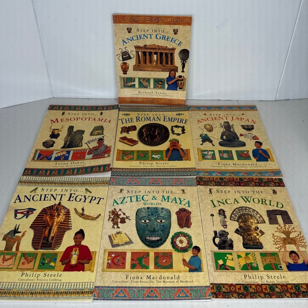 Step Into Ancient Civilizations Book Lot of 7 Egypt Greece Rome Japan Maya Inca